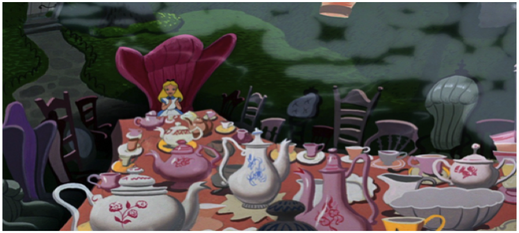 Movie still from Alice in Wonderland.