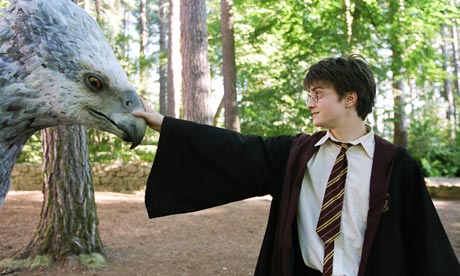 Harry touches Buckbeak