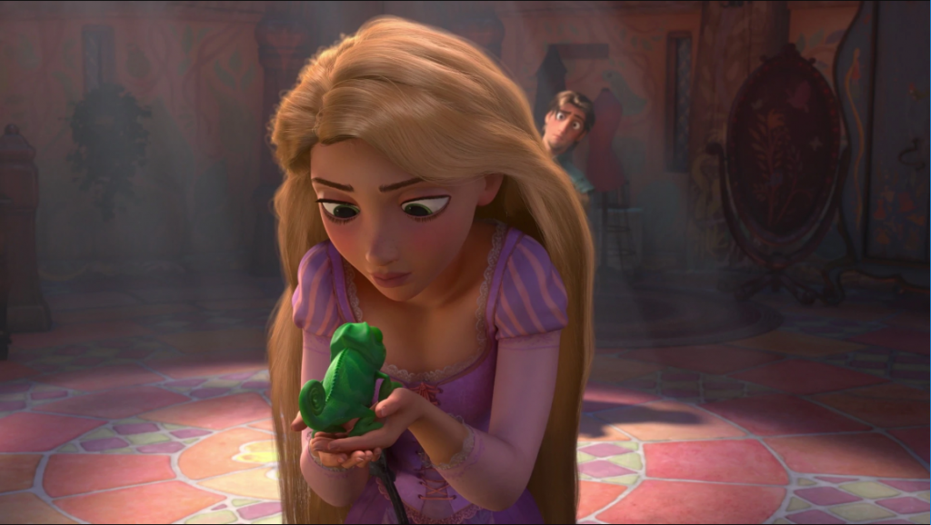Fig. 4 Rapunzel holding Pascal in the palm of her hand in Tangled