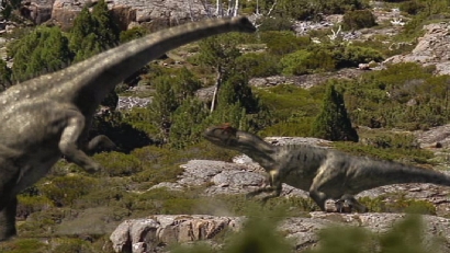 Movie still from Walking with Dinosaurs.